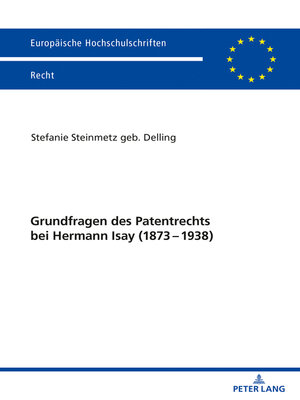 cover image of Grundfragen des Patentrechts bei Hermann Isay (1873-1938)
